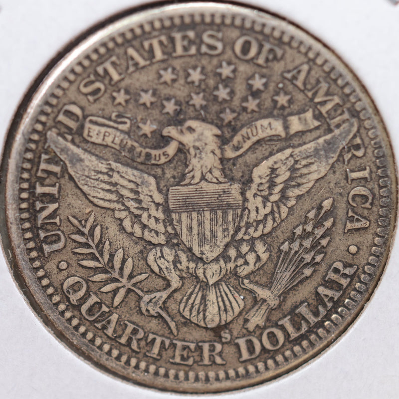 1912-S Barber Quarter, Very Fine Circulated Coin, Store