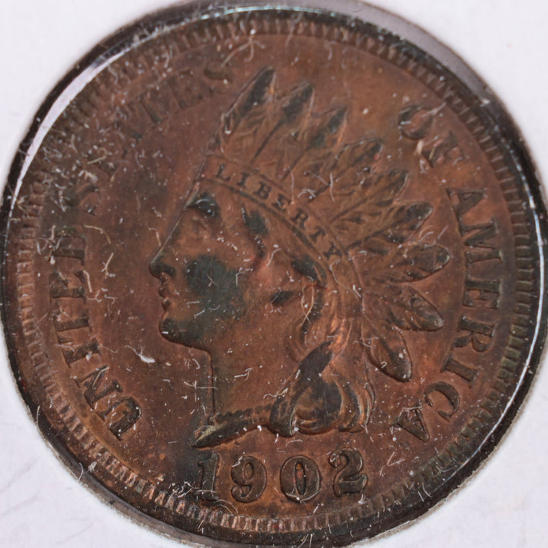 1902 Indian Head Cent, Abt Uncirculated Coin, Store
