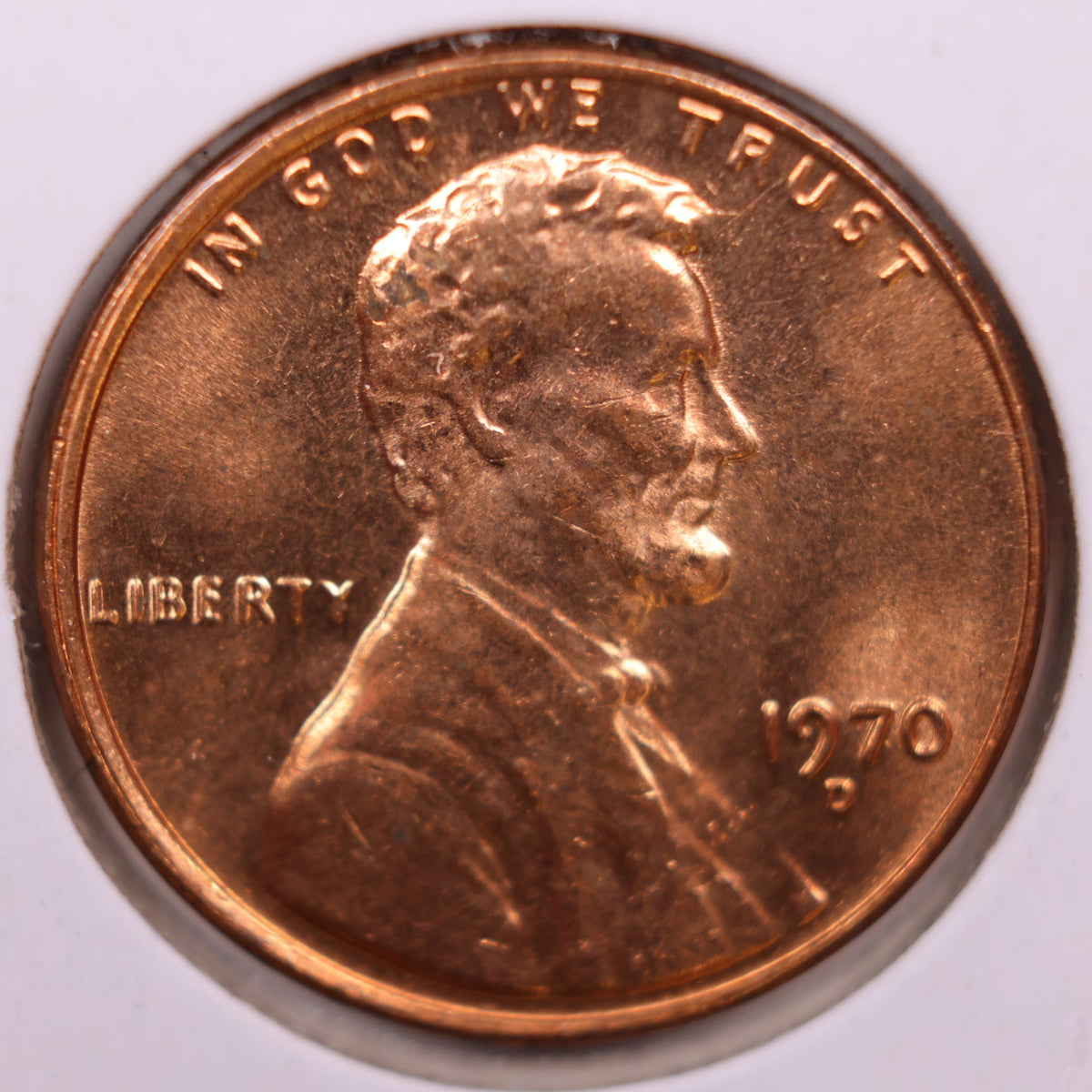 1970-D Lincoln Memorial Cent, Mint Uncirculated Coin, Store #CT1693