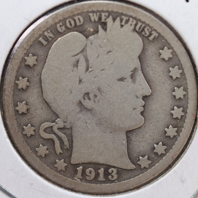 1913 Barber Quarter, Good Circulated Coin, Store