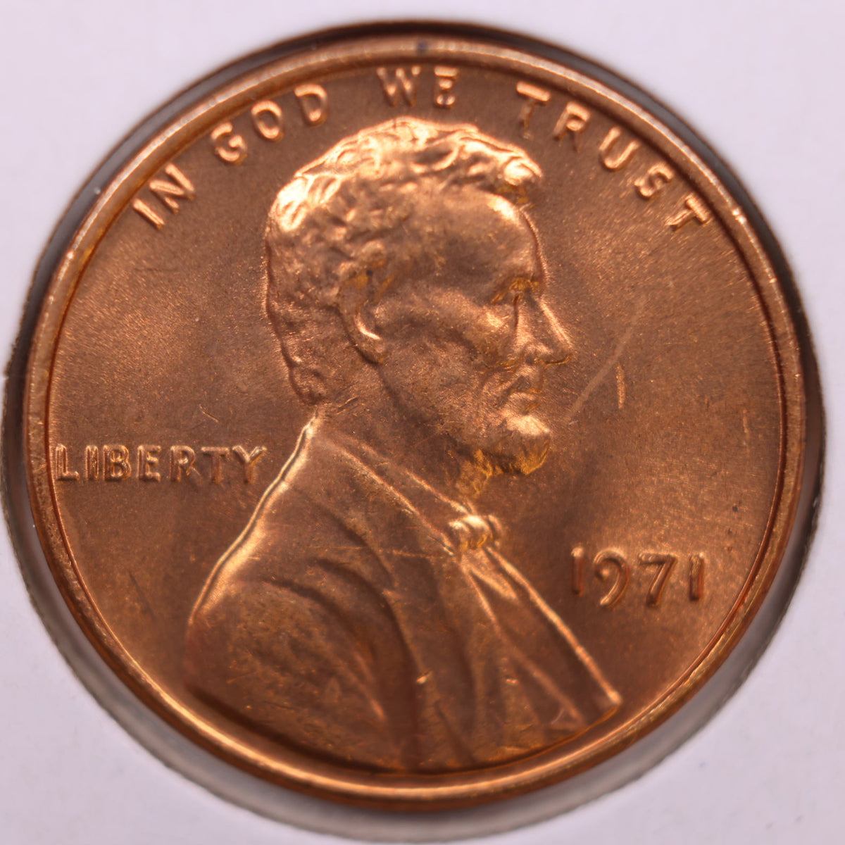 1971 Lincoln Memorial Cent, Mint Uncirculated Coin, Store #CT1695