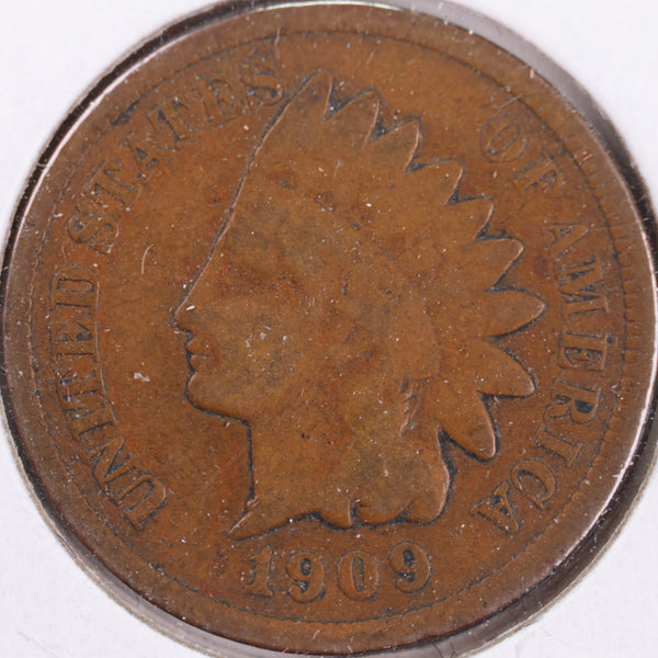 1909 Indian Head Cent, Fine Circulated Coin, Store #CT0363