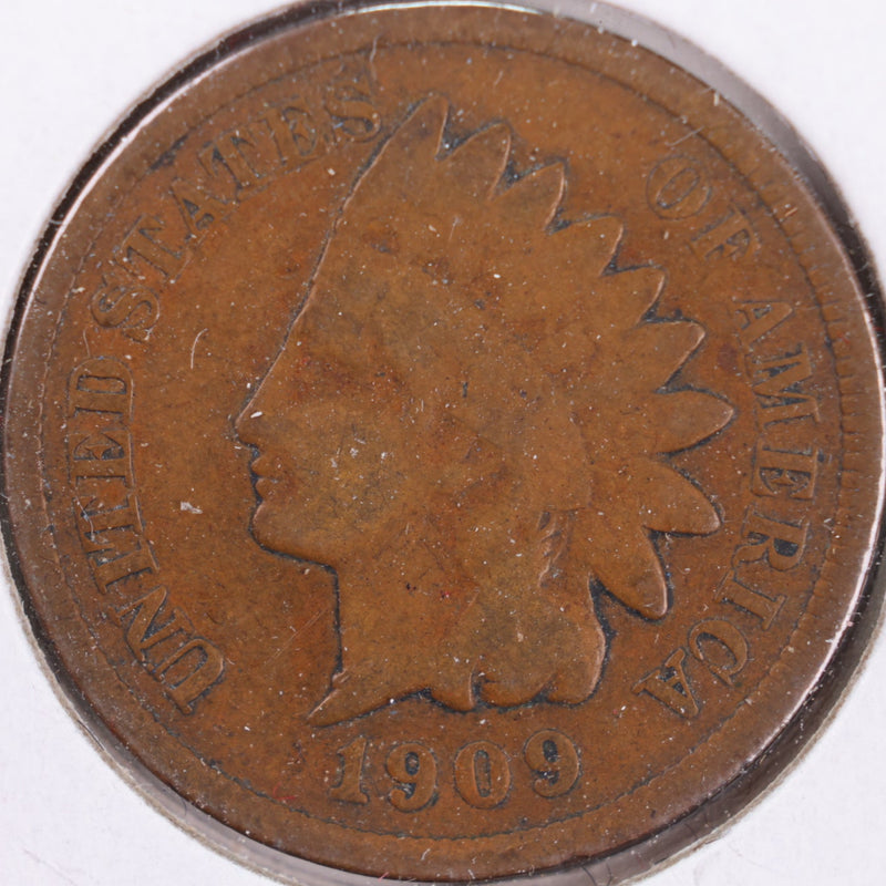 1909 Indian Head Cent, Fine Circulated Coin, Store