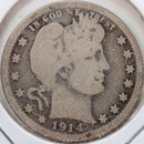 1914 Barber Quarter, Very Good Circulated Coin, Store