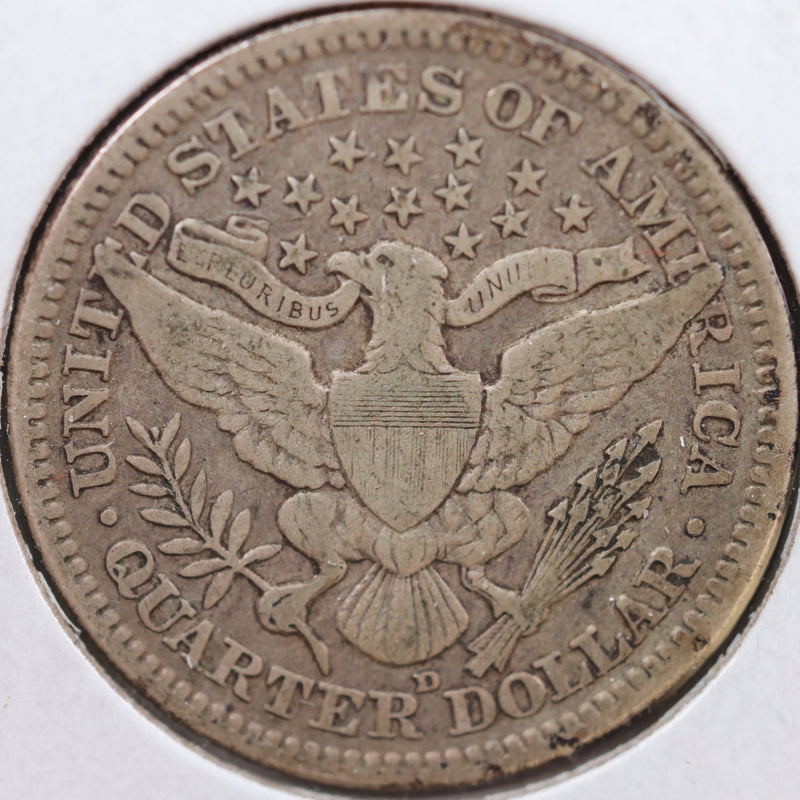 1914-D Barber Quarter, Very Good Circulated Coin, Store