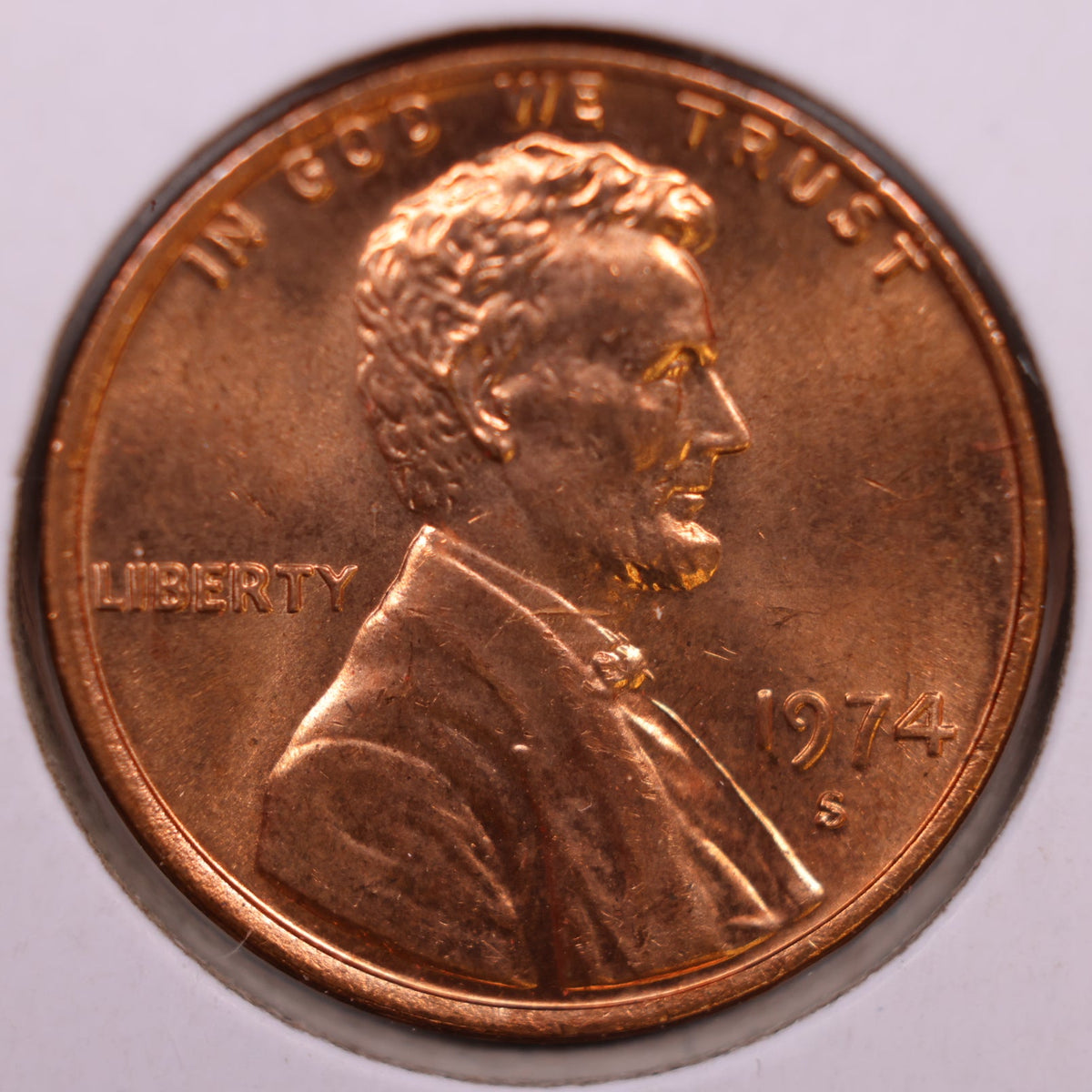 1974-S Lincoln Memorial Cent, Mint Uncirculated Coin, Store #CT1705