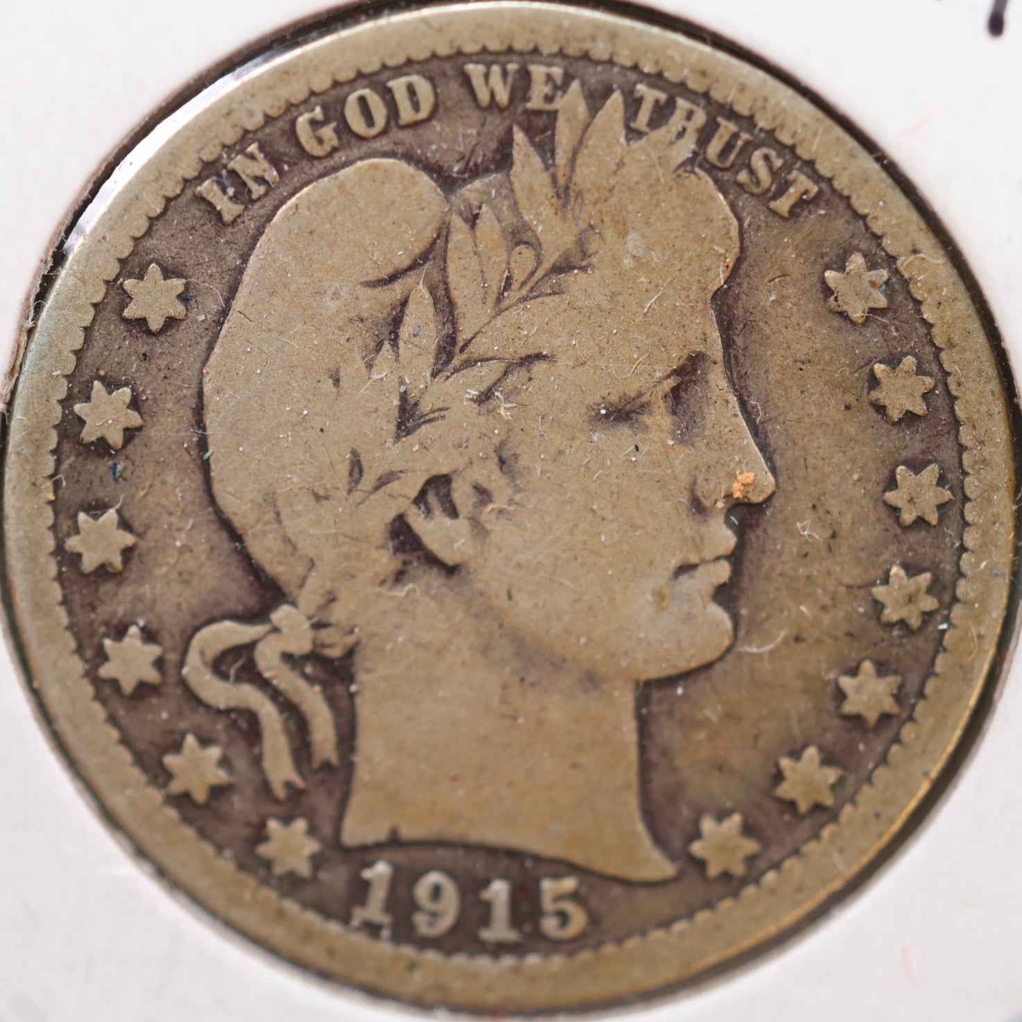 1915-D Barber Silver Quarter, Very Good Circulated Coin, Store #QR946