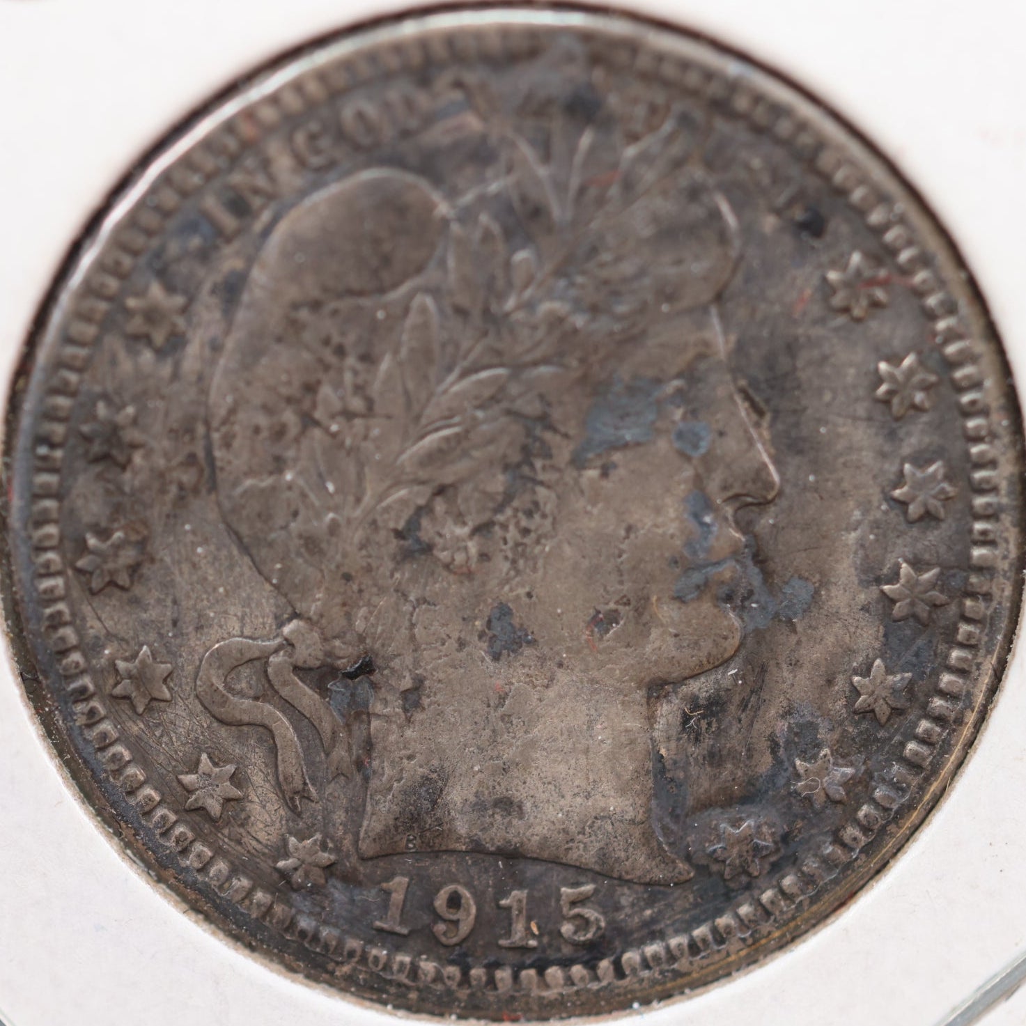 1915-S Barber Silver Quarter, Very Fine Circulated Coin, Store #QR947