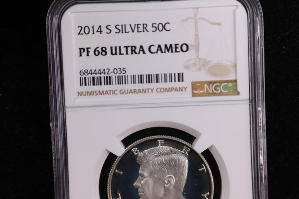 2014-S Kennedy Silver Proof Half Dollar, NGC Certified. Store #23082357