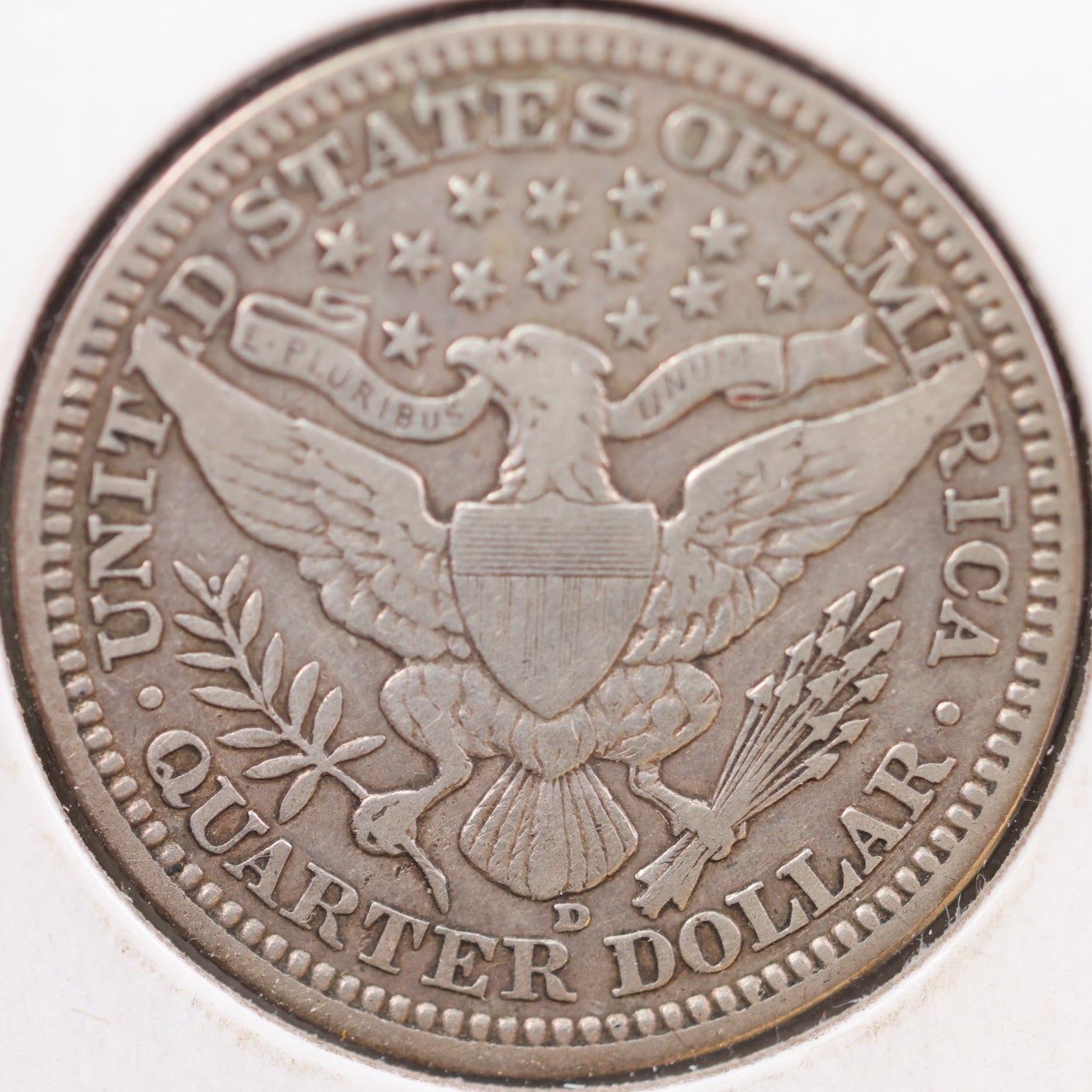 1916-D Barber Silver Quarter, Very Fine Circulated Coin, Store #QR951