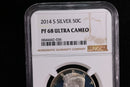 2014-S Kennedy Silver Proof Half Dollar, NGC Certified. Store