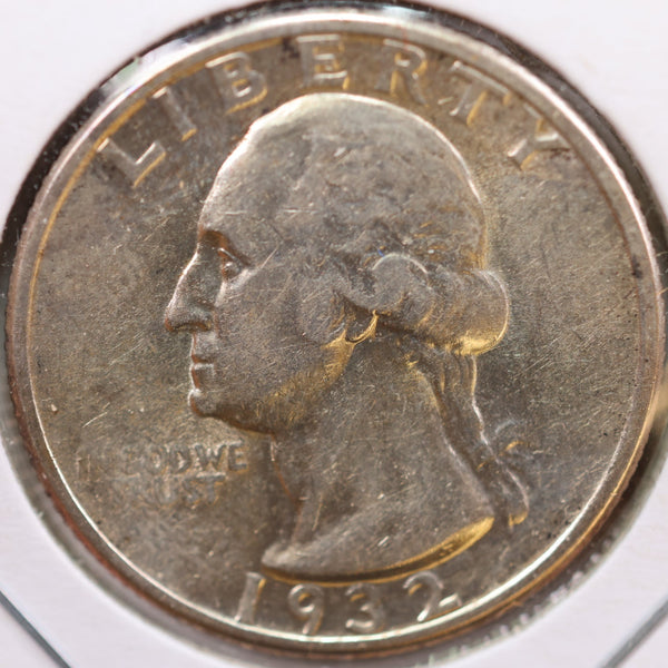 1932 Washington Quarter, About Uncirculated+ Coin, Store #QR953
