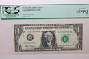 1929-G $1, Federal Reserve Note, Chicago, 3 Digit Serial Nr. PCGS CU-65, PPQ, Store