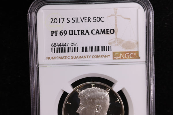 2017-S Kennedy Silver Proof Half Dollar, NGC Certified. Store #23082359