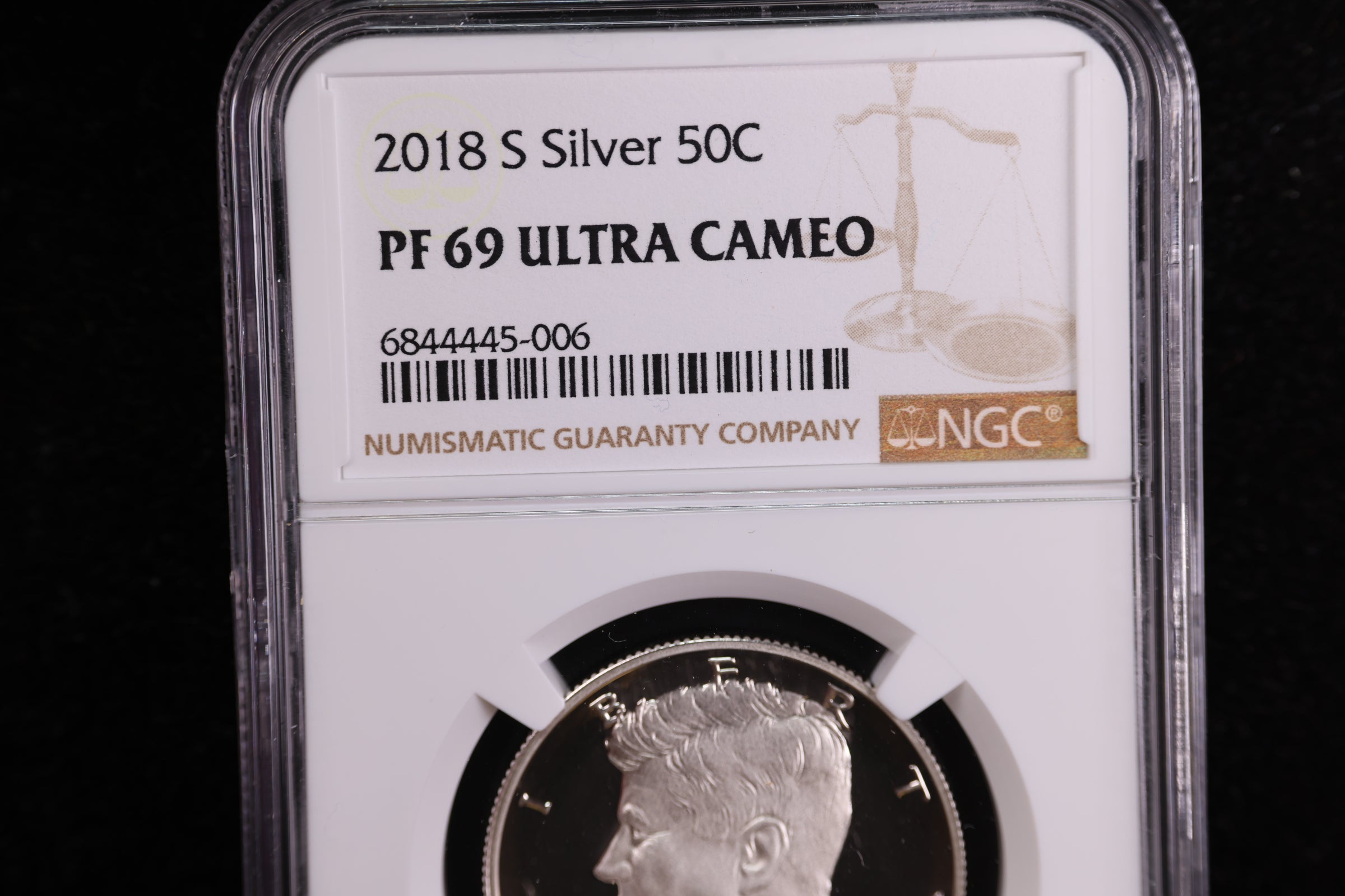 2018-S Kennedy Silver Proof Half Dollar, NGC Certified. Store #23082361