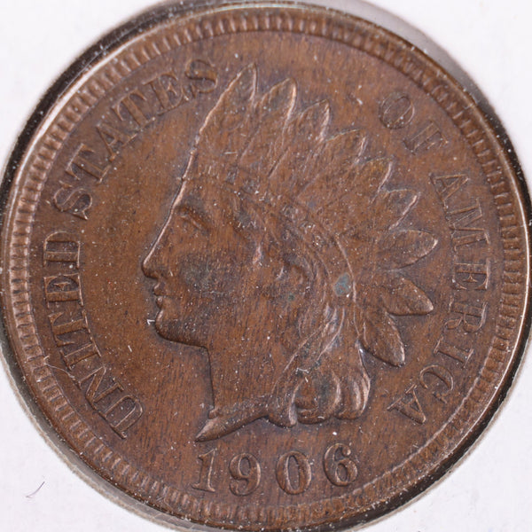 1906 Indian Head Cent, Extra Fine Circulated Coin, Store #CT0387