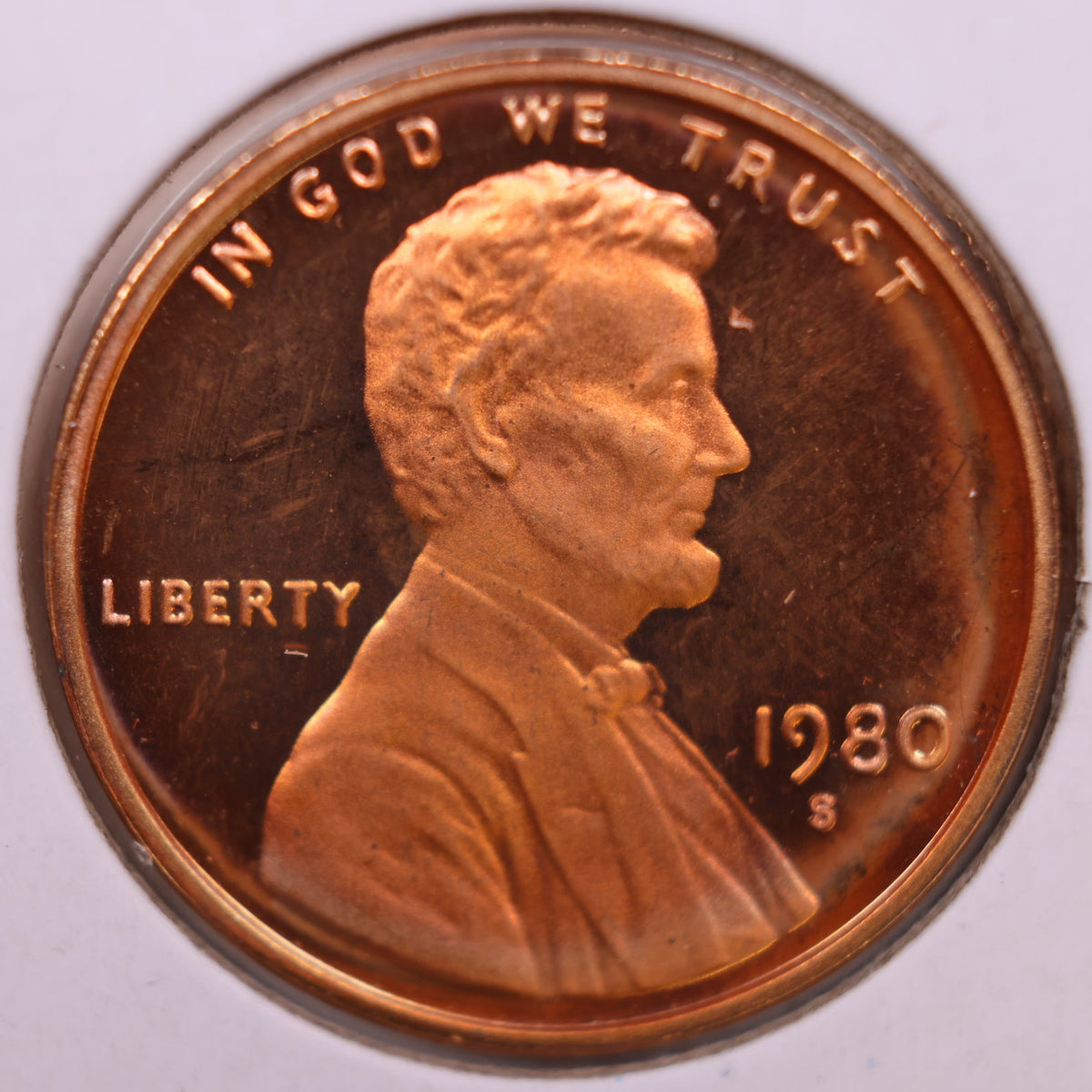 1980-S Lincoln Memorial Cent, Proof Uncirculated Coin, Store #CT1724