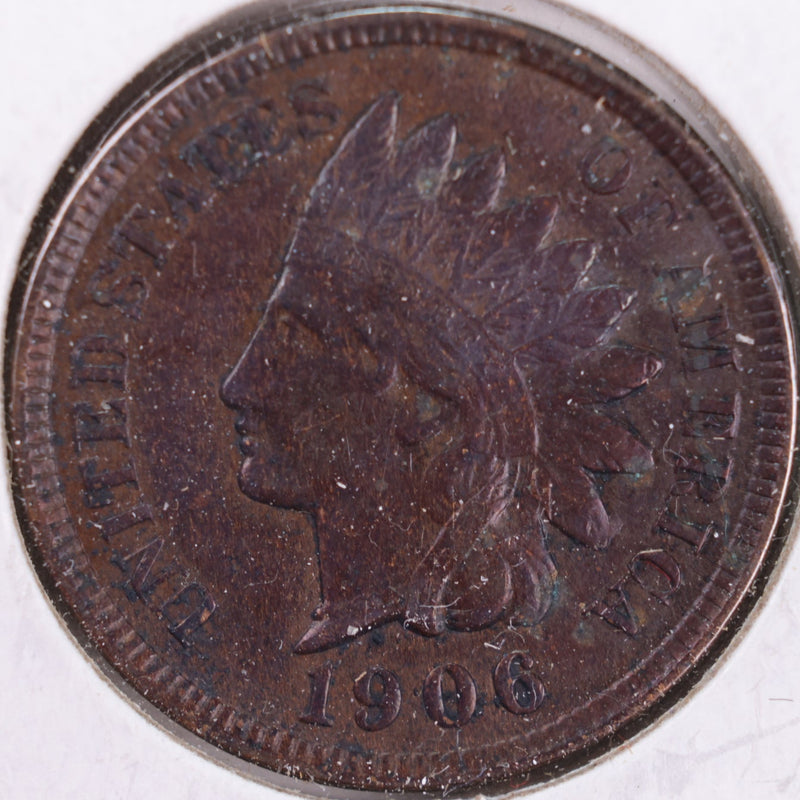 1906 Indian Head Cent, Extra Fine Circulated Coin, Store