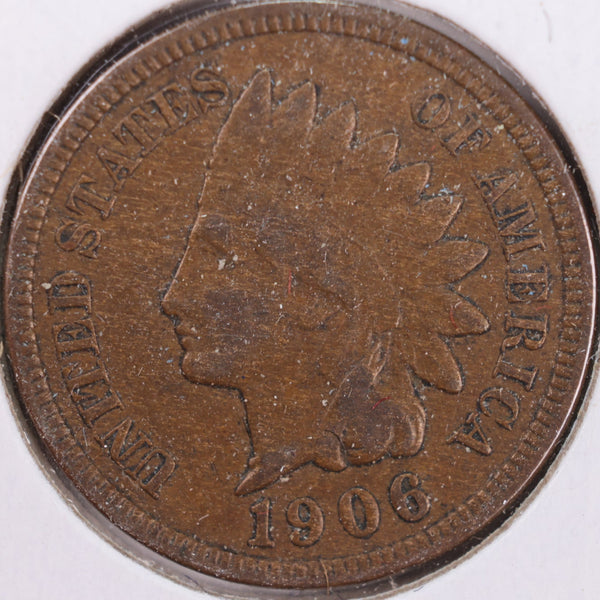 1906 Indian Head Cent, Very Fine Circulated Coin, Store #CT0390