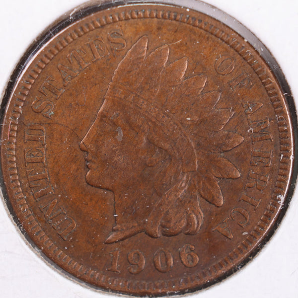 1906 Indian Head Cent, Fine+ Circulated Coin, Store #CT0391