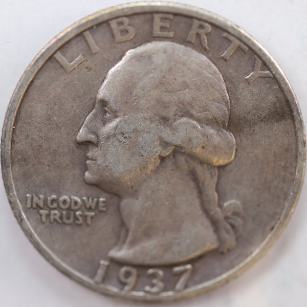 1937-S Washington Quarter, Very Fine Circulated Coin, Store #QR965