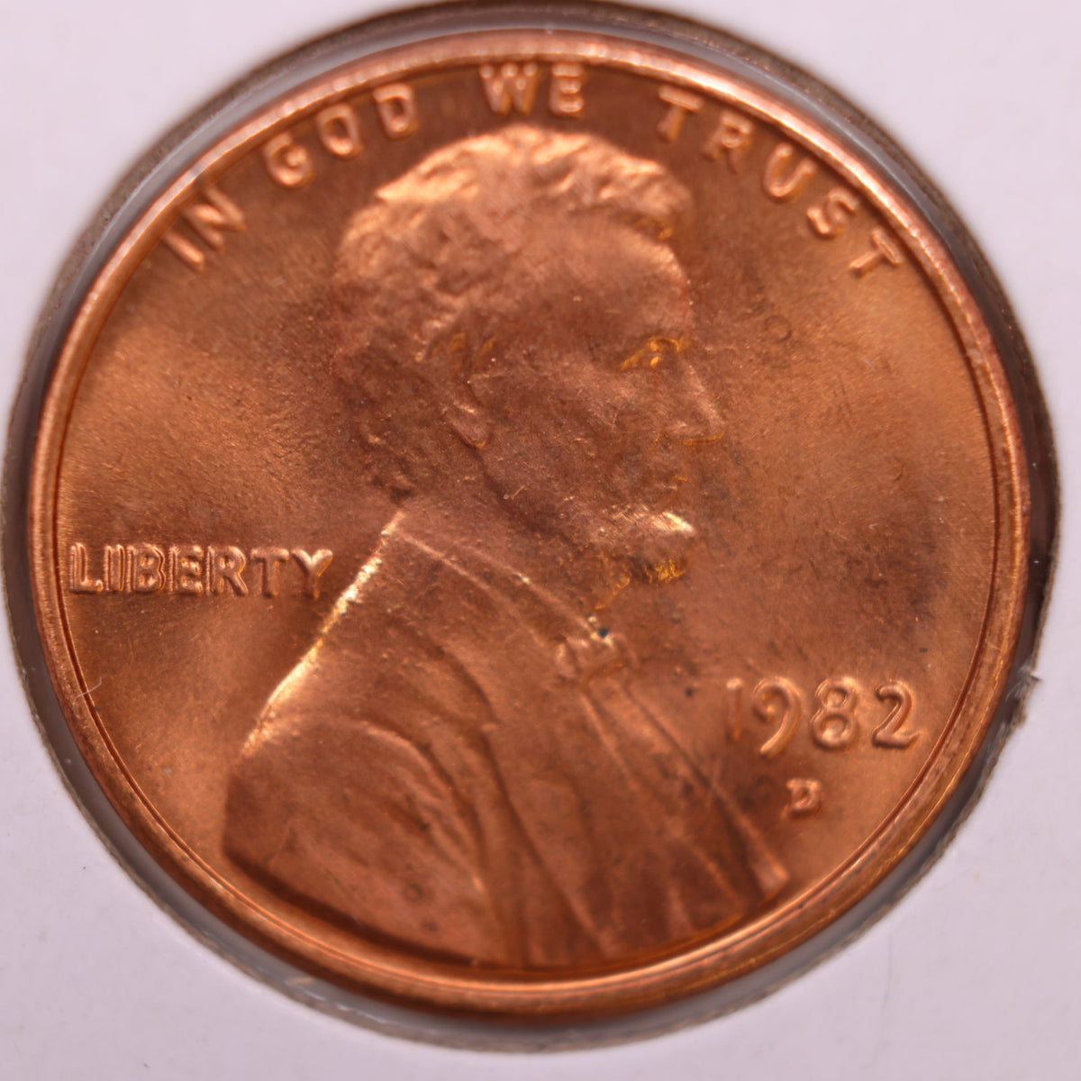 1982-D Lincoln Memorial Cent, Uncirculated Coin, Store #CT1729
