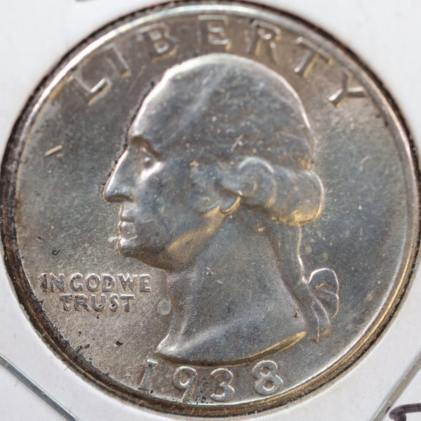 1938 Washington Quarter, Mint State Uncirculated Coin, Store #QR967