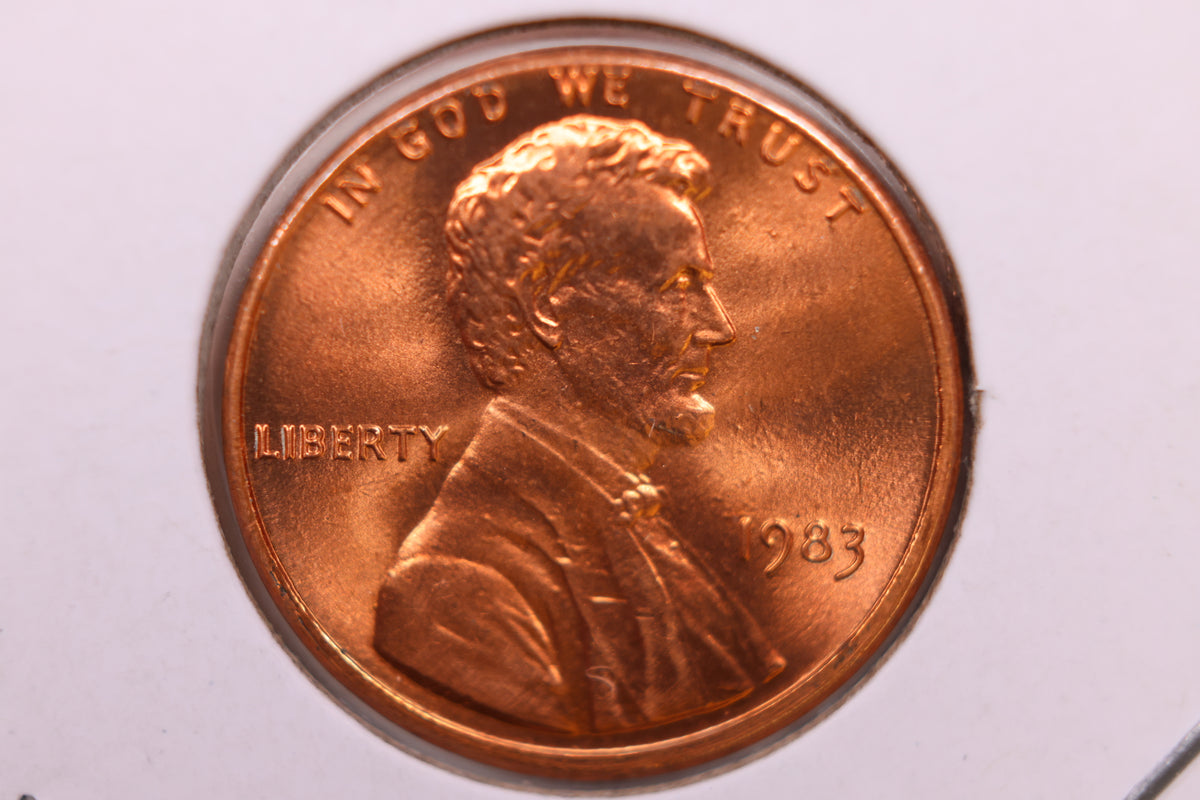 1983 Lincoln Memorial Cent, Uncirculated Coin, Store #CT1731