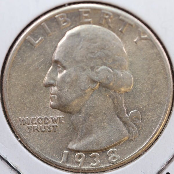 1938 Washington Quarter, About Uncirculated+ Coin, Store #QR968