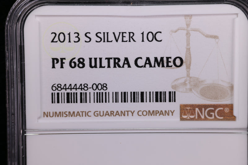 2013-S Roosevelt Proof Silver Dime, NGC Certified. Store