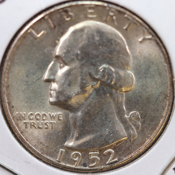 1952-D Washington Quarter, Mint State Uncirculated Coin, Store #QR969