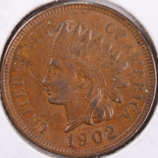 1902 Indian Head Cent, Abt Uncirculated+ Coin, Store #CT0397