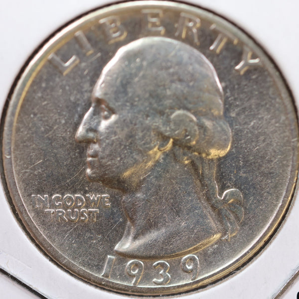 1939-S Washington Quarter, Extra Fine+ Circulated Coin, Store #QR970