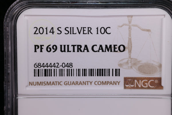 2014-S Roosevelt Proof Silver Dime, NGC Certified. Store #23082365