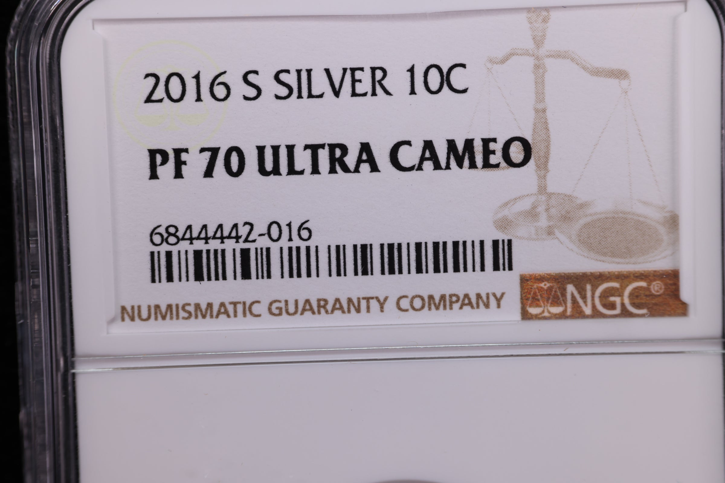 2016-S Roosevelt Proof Silver Dime, NGC Certified. Store #23082368