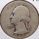1940-D Washington Quarter, Good Circulated Coin, Store