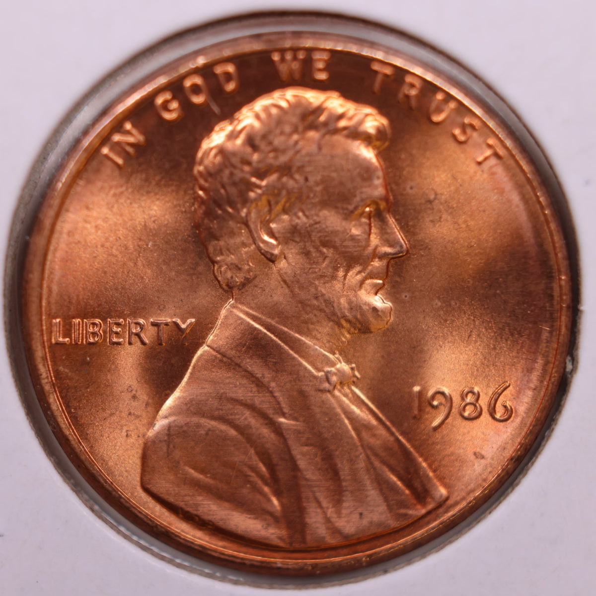 1986 Lincoln Memorial Cent, Uncirculated Coin, Store #CT1738