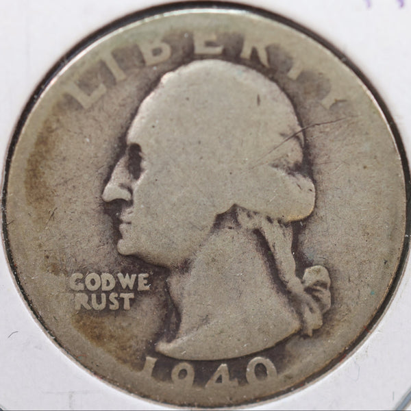 1940-D Washington Quarter, Good Circulated Coin, Store #QR976