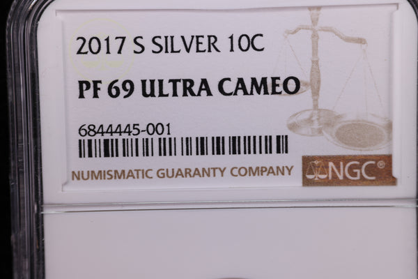 2017-S Roosevelt Proof Silver Dime, NGC Certified. Store #23082369