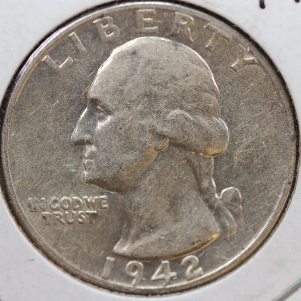 1942 Washington Quarter, About Uncirculated+ Coin, Store #QR979