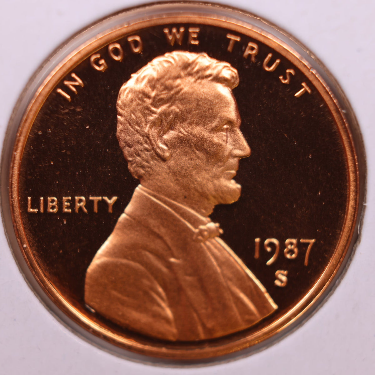 1987-S Lincoln Memorial Cent, Proof Uncirculated Coin, Store #CT1743