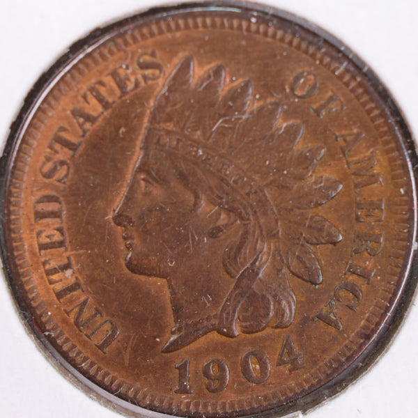 1904 Indian Head Cent, Abt Uncirculated+ Coin, Store #CT0407