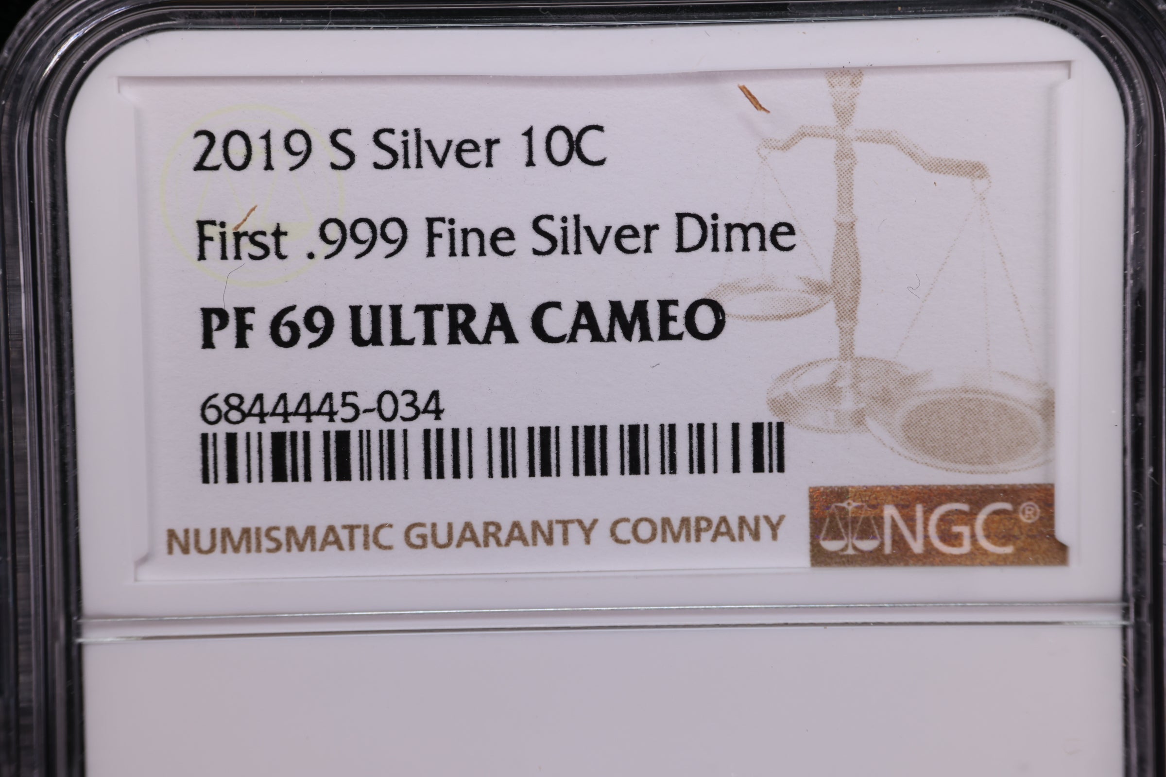 2019-S Roosevelt Proof Silver Dime, NGC Certified. Store #23082373