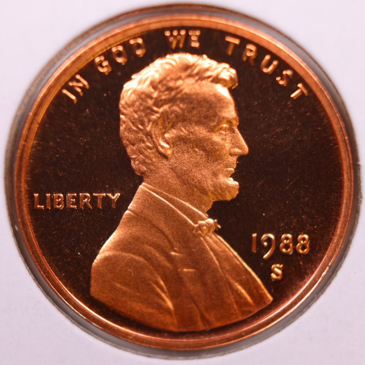1988-S Lincoln Memorial Cent, Proof Uncirculated Coin, Store #CT1746