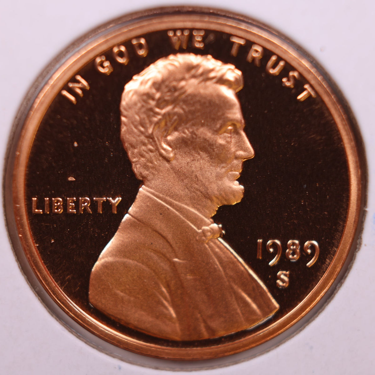 1989-S Lincoln Memorial Cent, Proof Uncirculated Coin, Store #CT1749