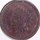 1907 Indian Head Cent, Extra Fine Circulated Coin, Store
