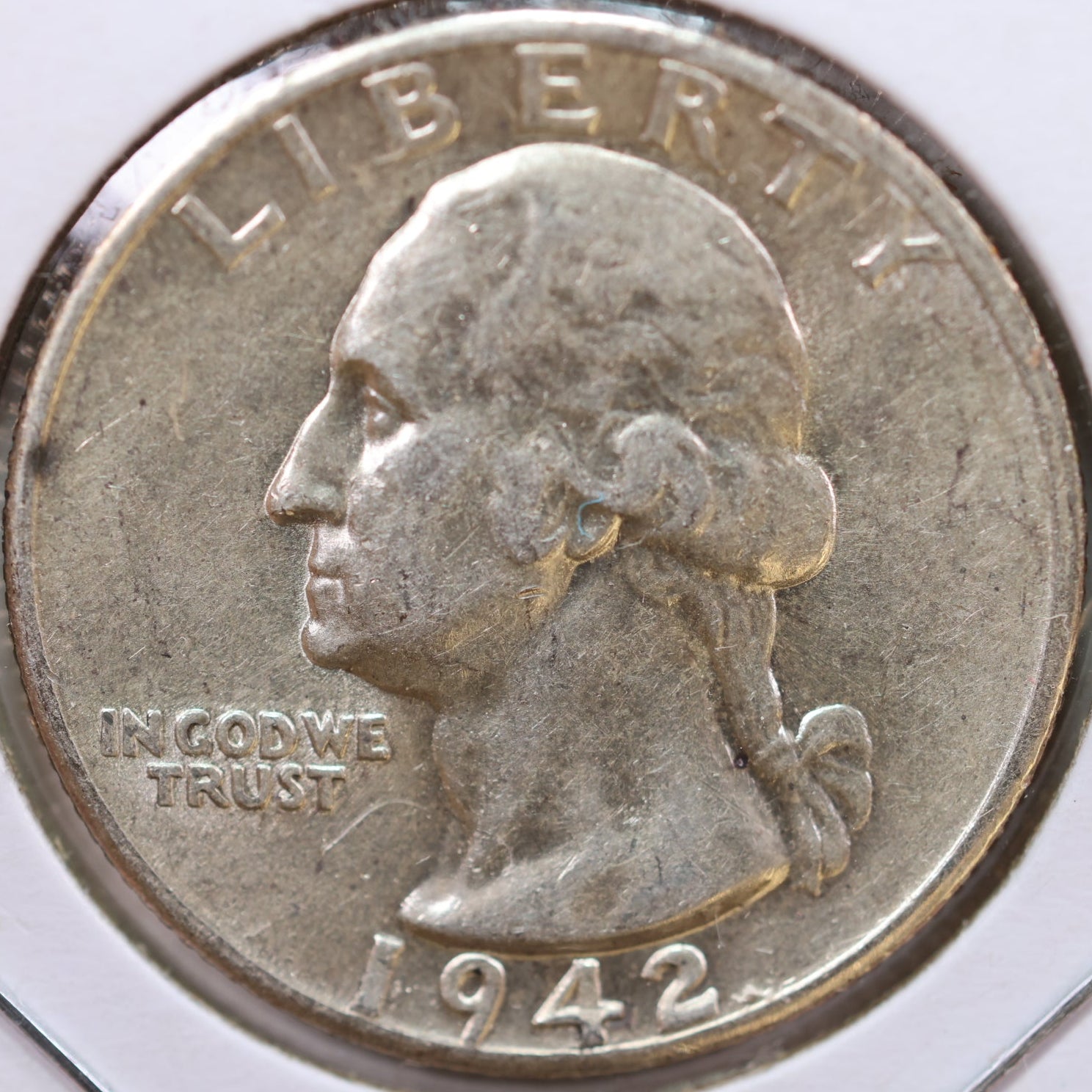 1942-D Washington Quarter, Mint State Uncirculated Coin, Store #QR990