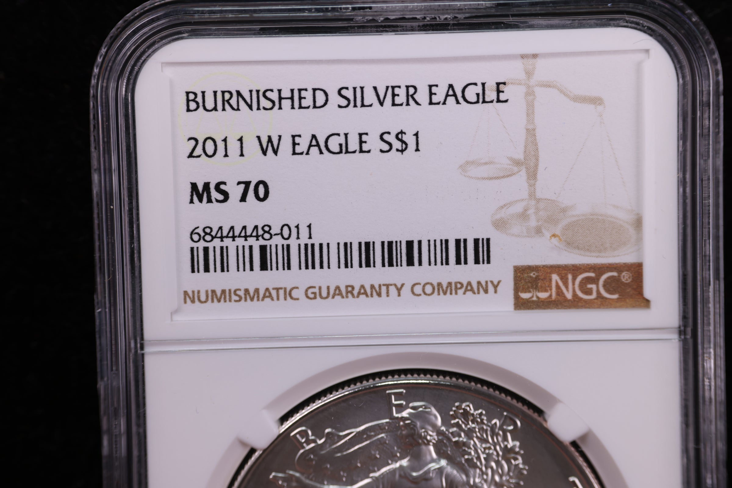 2011-W, American Silver Eagle, Burnished., NGC MS70 Store #AE0132