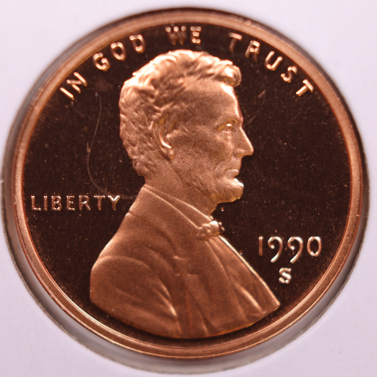1990-S Lincoln Memorial Cent, Proof Uncirculated Coin, Store #CT1752