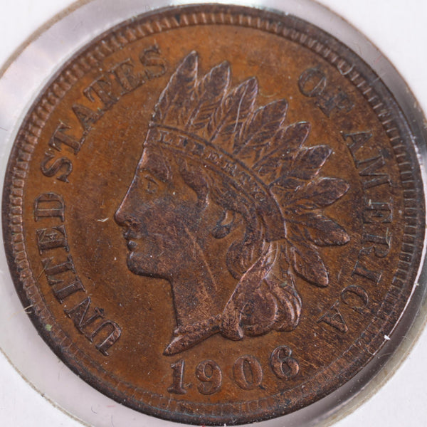 1906 Indian Head Cent, BN Mint State Uncirculated Coin, Store #CT0416